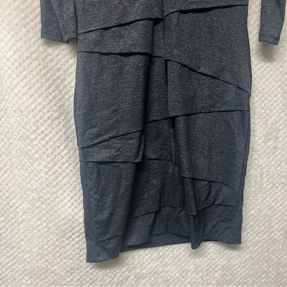 White House Black Market Sheath Dress Half Sleeve Elegant Gray Womens Sz 12 - Picture 10 of 10